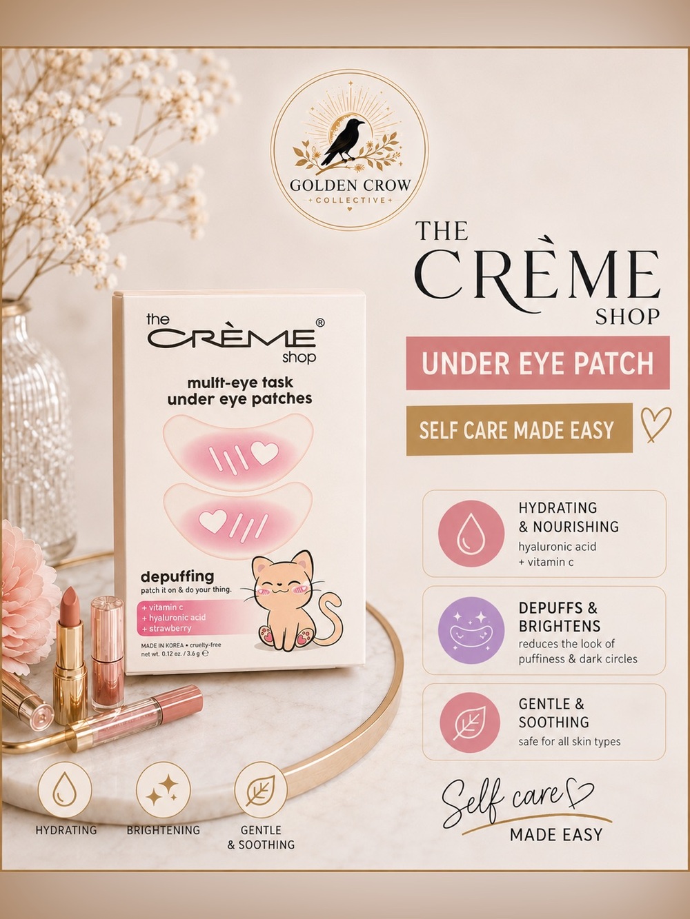 The Crème Shop | Multi-Eye Task Under Eye Patches | 1 Box | NEW